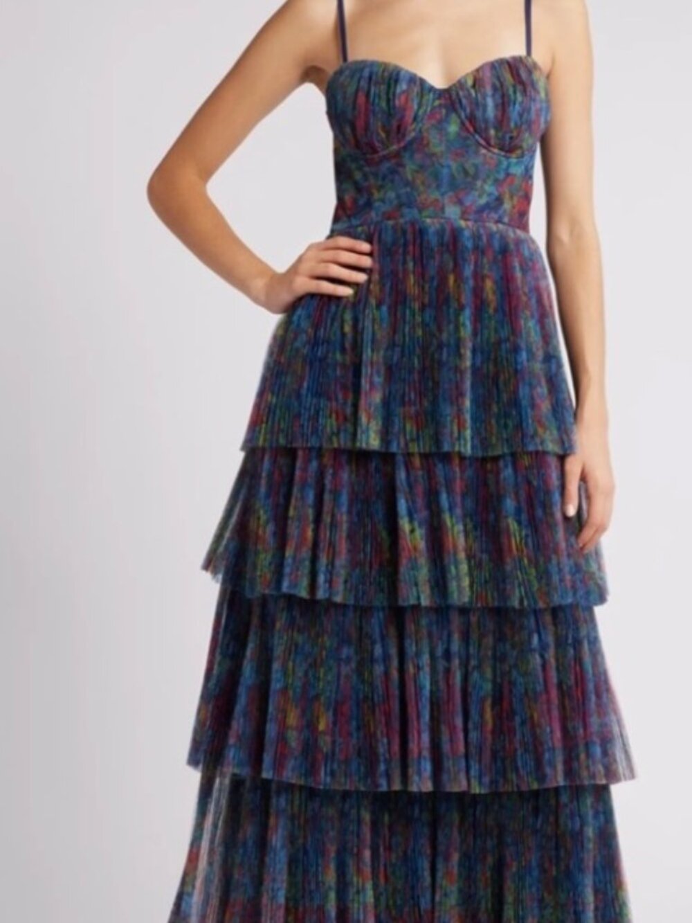 Hutch Tiered Tulle Midi Dress